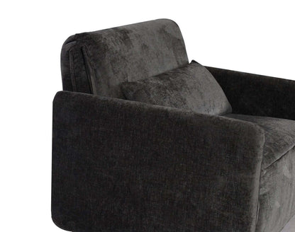 Dawn 42 Fauteuil-lit en tissu de chenille - gris