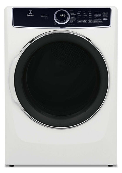 Sécheuse électrique Electrolux de 8 pi³ avec vapeur - blanche - superposable - ELFE763CAW | Electrolux 8 Cu. Ft. Electric Dryer with Steam - White - Stackable - ELFE763CAW