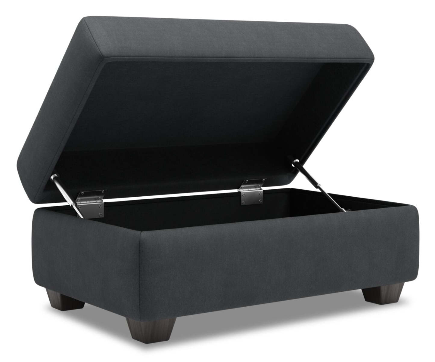 Fabriqué au Canada Pouf de rangement personnalisable Sofa Lab The Trunk 39 en tissu d’apparence lin - gris Pax Pepper | Pouf de rangement The Trunk de Sofa Lab de 39 po fabriqué au Canada en tissu d’apparence lin - gris Pax Pepper | TRUN2949