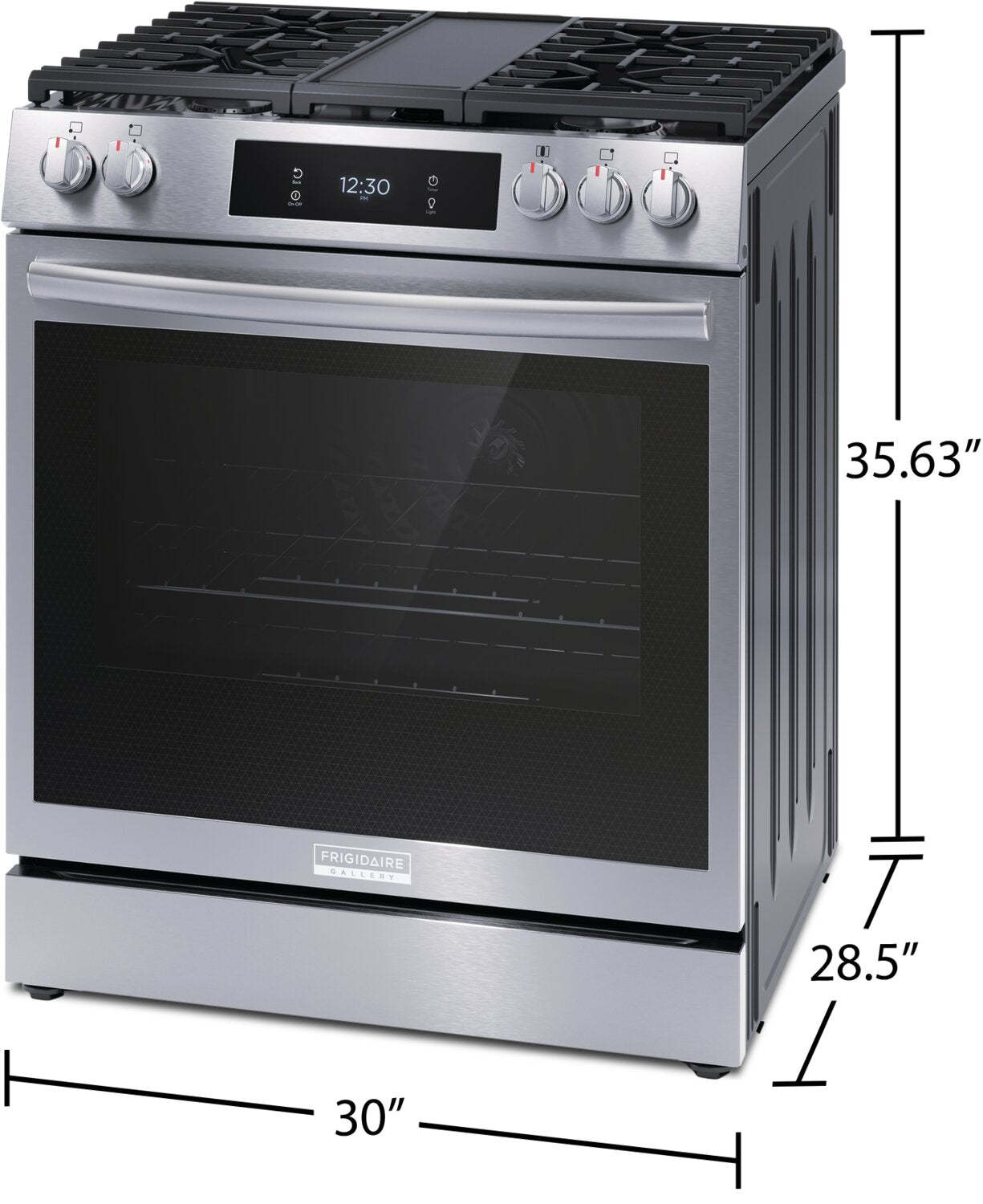 Cuisinière à gaz Frigidaire Gallery de 6 pi³ avec convection totale et friture à air - acier inoxydable résistant aux taches…