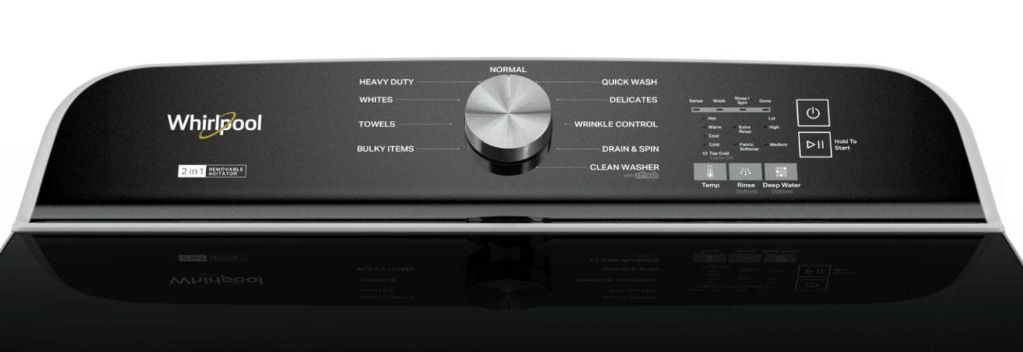 Laveuse Whirlpool à chargement par le haut de 6,1 pi³ - blanche - WTW6157PW | Whirlpool 6.1 Cu. Ft. Top-Load Washer - White - WTW6157PW