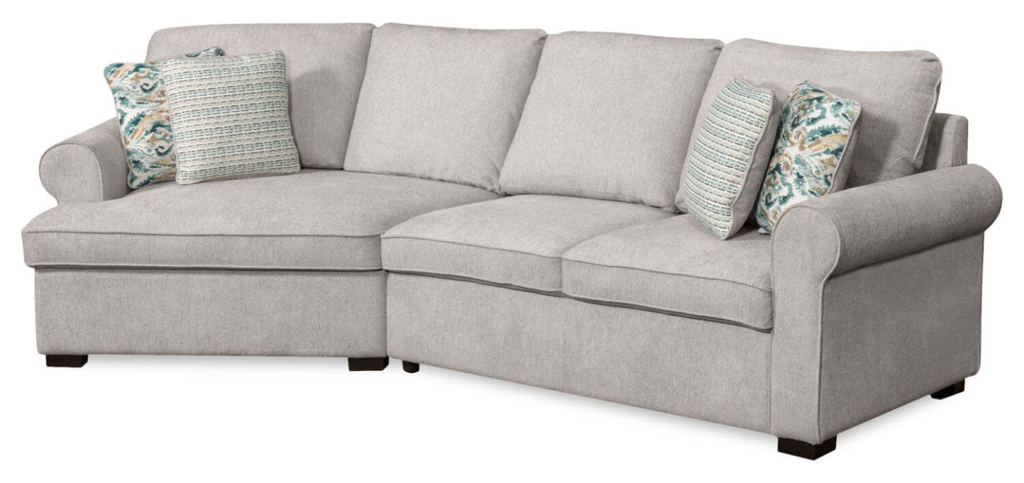 Sofa sectionnel enveloppant de gauche Haven de Scott Living 2 pièces en tissu de chenille - gris