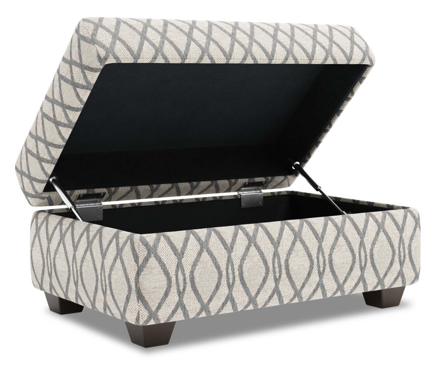 Fabriqué au Canada Pouf de rangement personnalisable Sofa Lab The Trunk 39 en tissu - Acier multicolore | Pouf de rangement The Trunk de Sofa Lab de 39 po fabriqué au Canada en tissu - Acier multicolore | TRUN1153