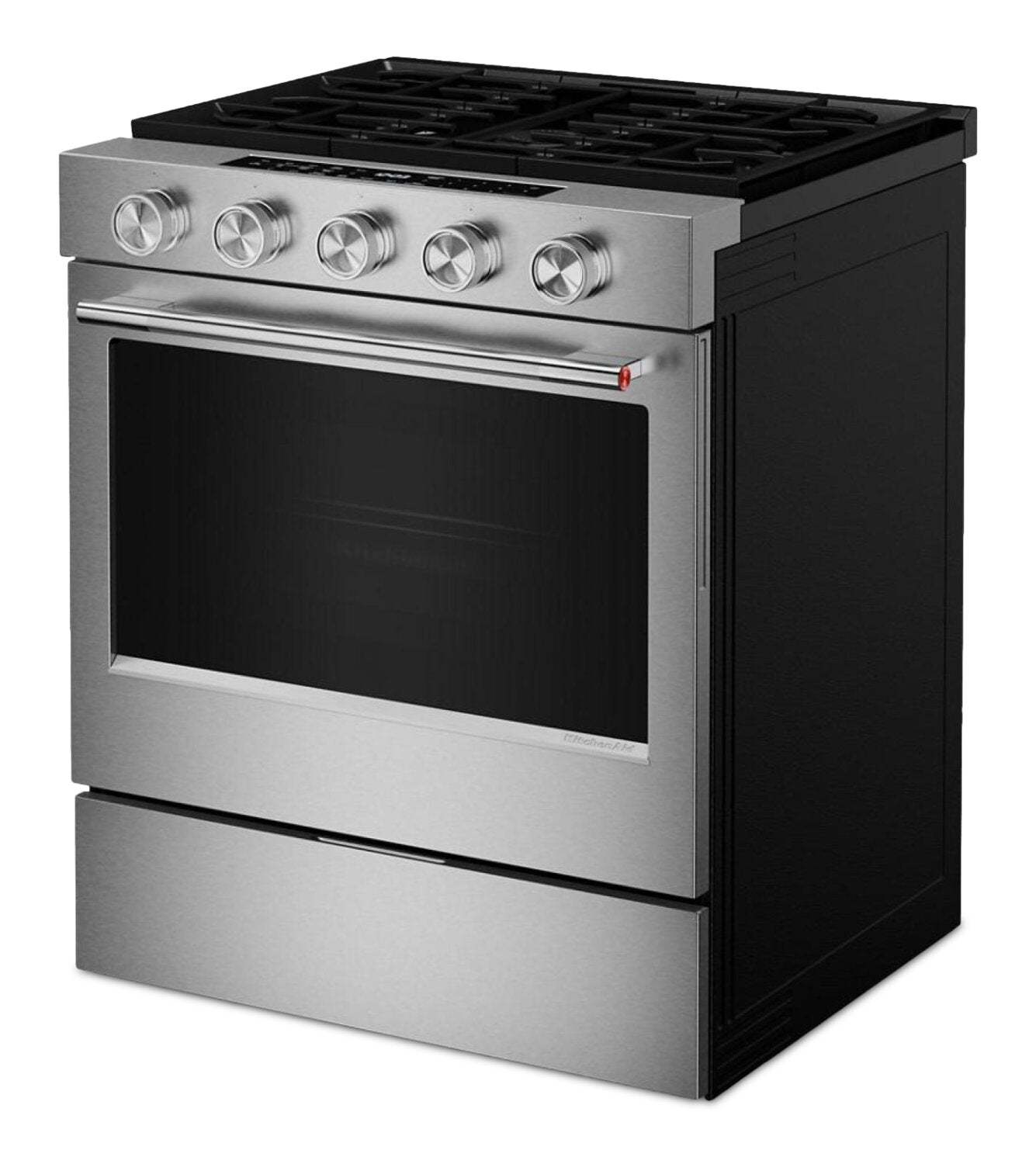 Cuisinière à gaz encastrée KitchenAid de 30 po et de 5,0 pi³ - acier inoxydable résistant aux traces de doigts - KSGS530SPS