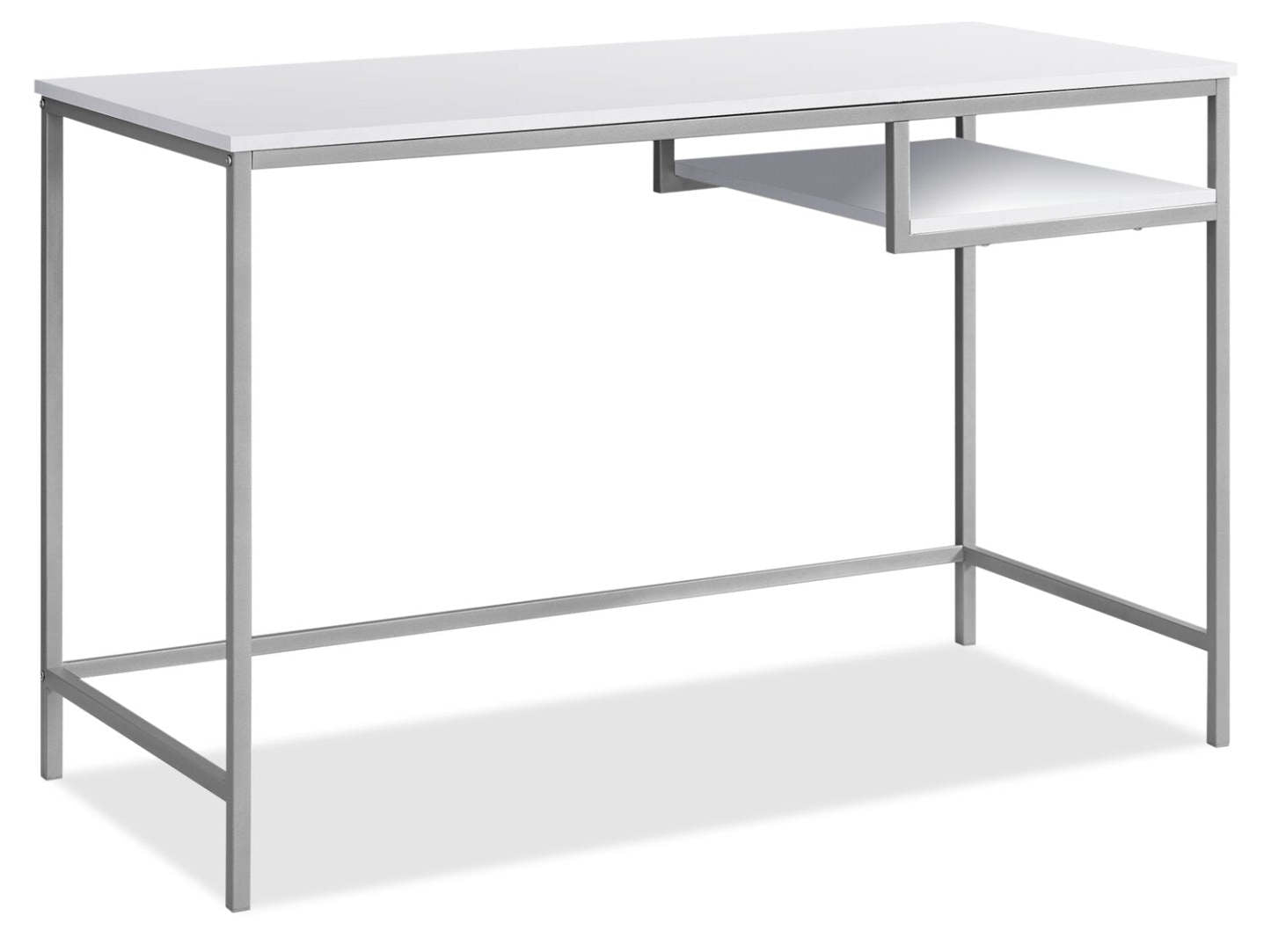 Bureau Frankie 48 avec étagère - Blanc|Bureau Franzie de 48 po avec étagère - blanc