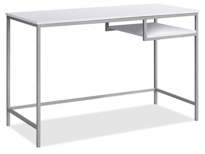 Bureau Frankie 48 avec étagère - Blanc|Bureau Franzie de 48 po avec étagère - blanc