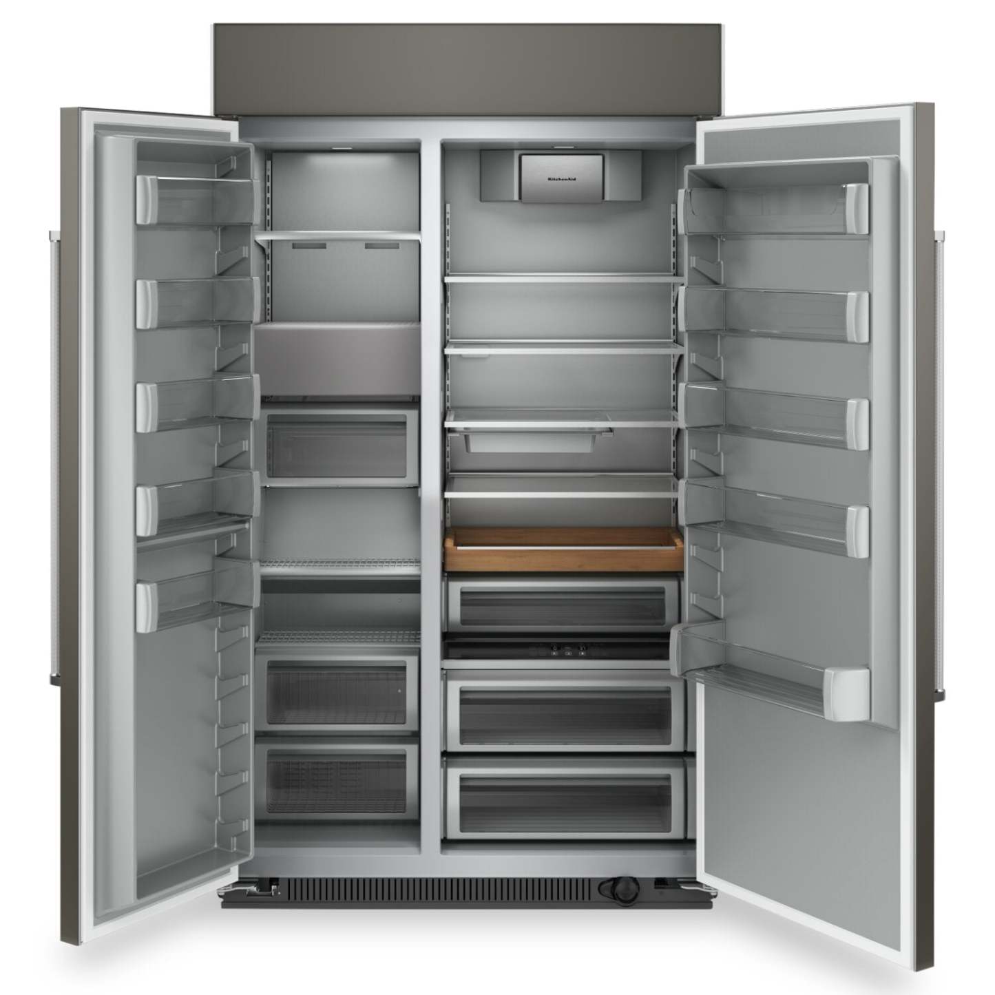 Réfrigérateur KitchenAid de 30 pi³ et de 48 po à compartiments juxtaposés - panneau personnalisable - KBSN708MPA | KitchenAid 48 30 Cu. Fort. Réfrigérateur côte à côte - Prêt pour les panneaux…