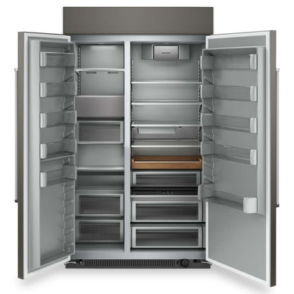 Réfrigérateur KitchenAid de 30 pi³ et de 48 po à compartiments juxtaposés - panneau personnalisable - KBSN708MPA | KitchenAid 48 30 Cu. Fort. Réfrigérateur côte à côte - Prêt pour les panneaux…