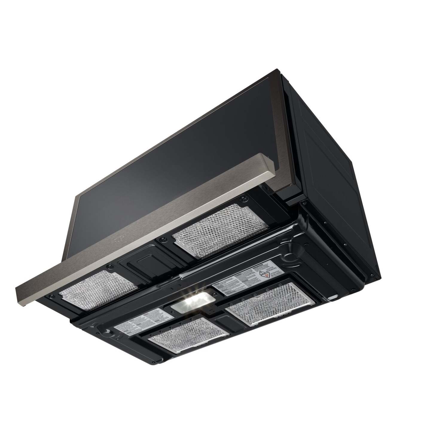 LG 2,1 Cu. Fort. Micro-ondes à grande portée avec ExtendaVent™ et cuisson par capteur - Acier noir anti-taches… | Quatre à micro-ondes à hotte intégrée LG de 2,1 pi³ avec ExtendaVentMC et cuisson par capteur - acier …