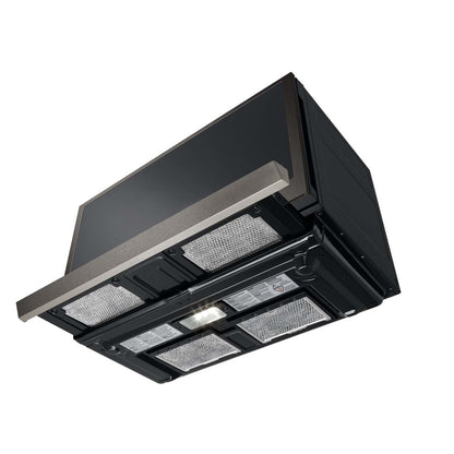 LG 2,1 Cu. Fort. Micro-ondes à grande portée avec ExtendaVent™ et cuisson par capteur - Acier noir anti-taches… | Quatre à micro-ondes à hotte intégrée LG de 2,1 pi³ avec ExtendaVentMC et cuisson par capteur - acier …