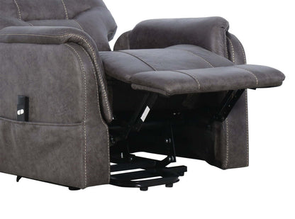 Fauteuil inclinable à relevage électrique Landon 34 en microfibre - Gris | Fauteuil inclinable électrique Landon de 34 po en microfibre - gris