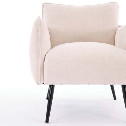 Fauteuil d'appoint en tissu d'apparence lin Arlo 29,5 – Gris clair | Fauteuil d'appoint Arlo de 29,5 po en tissu d'apparence lin - gris clair