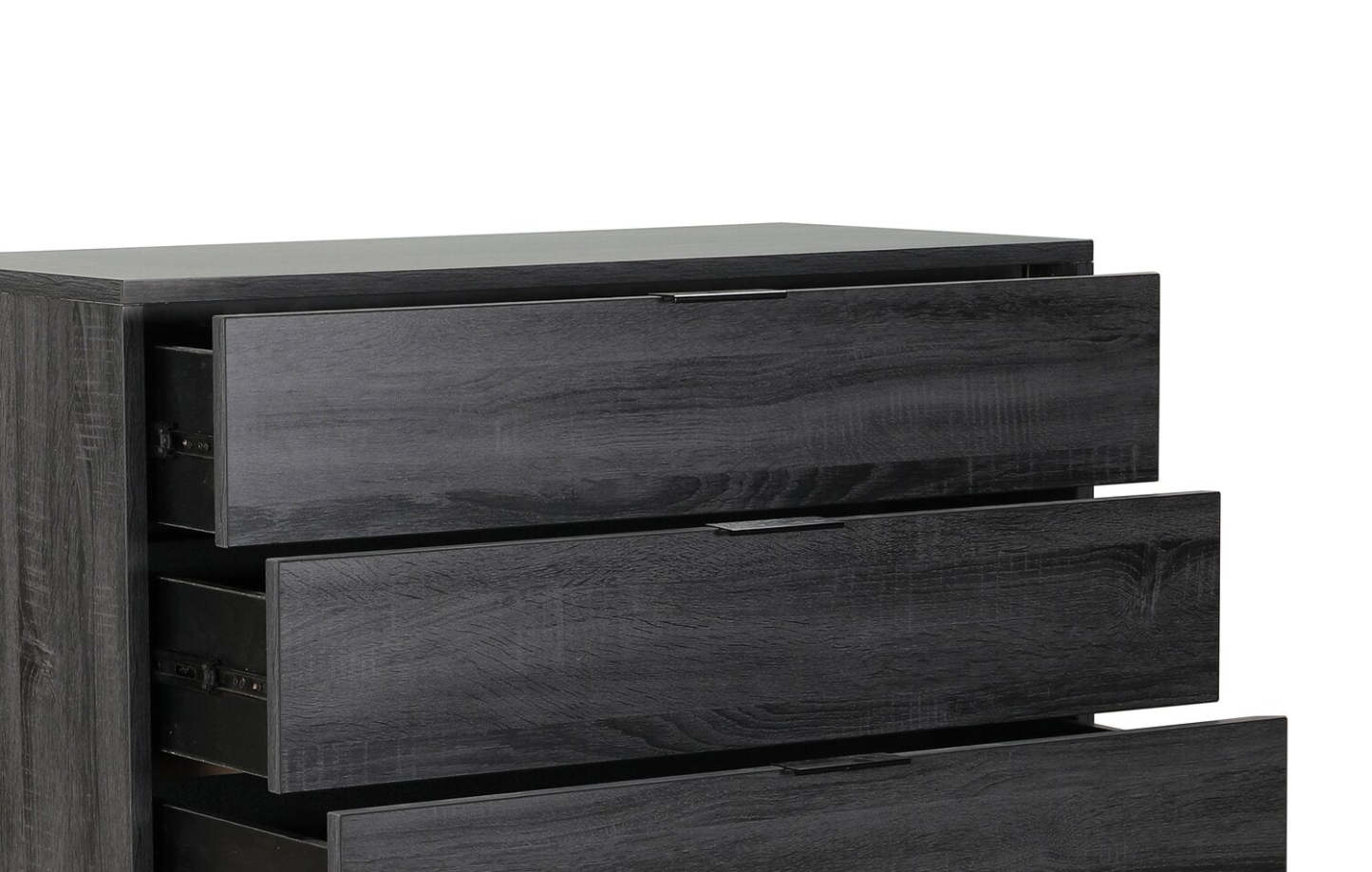 Nash Bedroom Chest of Drawers, 4-Drawer, 35.4W x 35.5H, Modern Mid-Century - Dark Grey | Commode verticale moderne du milieu du 20e siècle Nash de 35,4 po (L) x 35,5 po (H) à 4 tiroirs pour la chambre à coucher - gris foncé