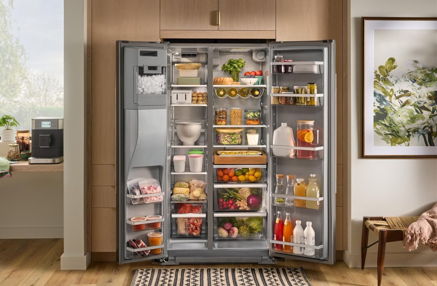 Réfrigérateur KitchenAid de 21 pi3 et de 36 po de profondeur comptoir - acier inoxydable résistant aux traces de doigts - KRSC536RPS