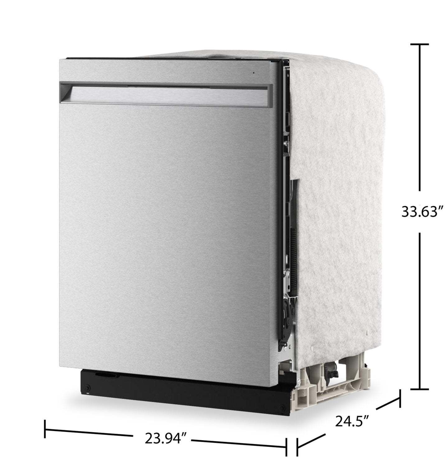 Lave-vaisselle KitchenAid de 24 po et de 44 dBA et troisième panier 360° Max JetsMC - acier inoxydable avec fini PrintShieldMC - KDPS724SPS