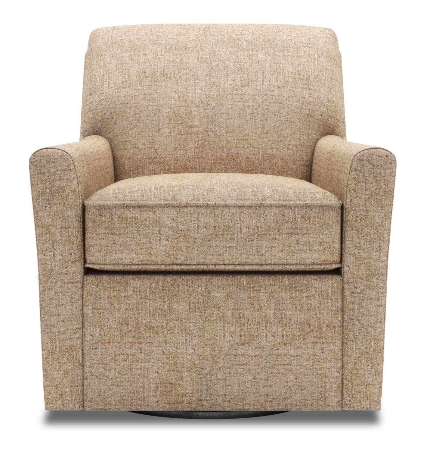 Fauteuil d'appoint pivotant personnalisable Sofa Lab de 31 po fabriqué au Canada en tissu chenille - taupe Luxury Taupe | SWIV2893