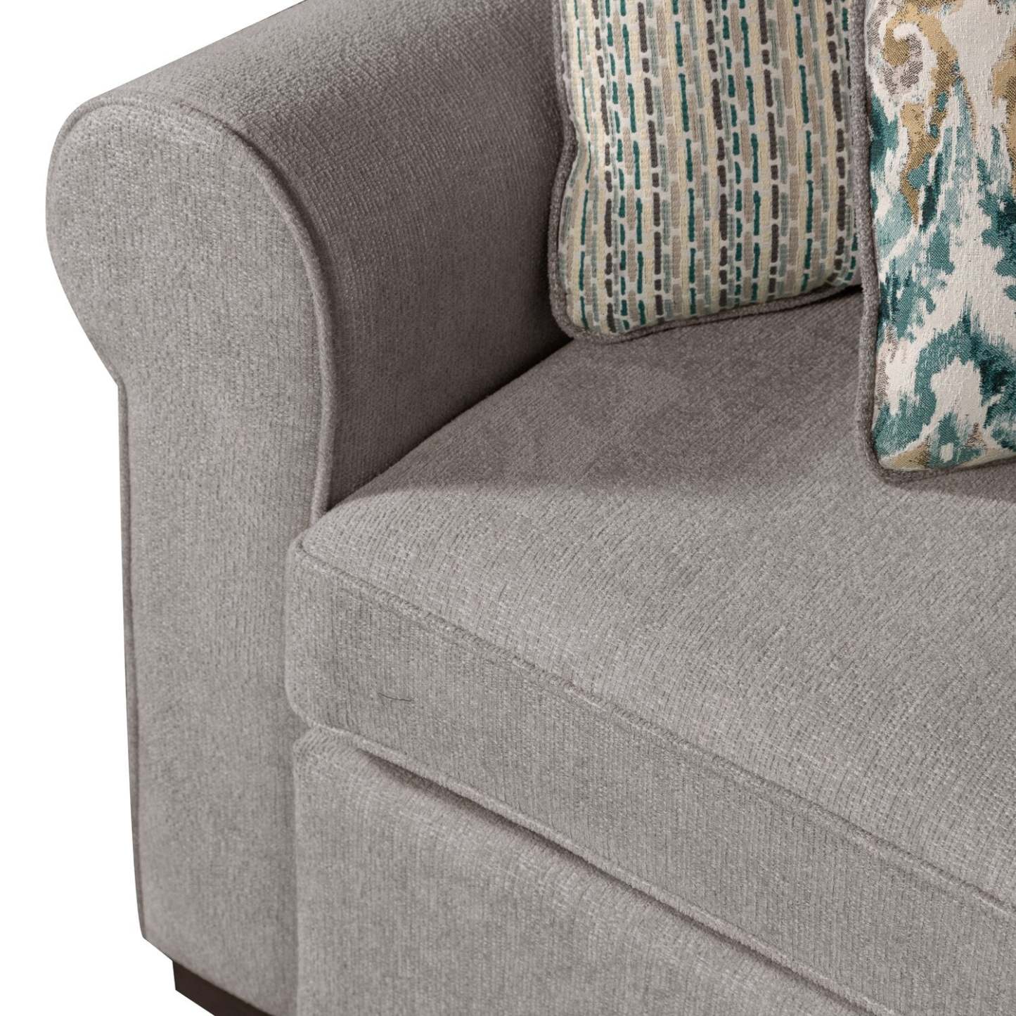 Scott Living Canapé-lit sectionnel Haven 2 pièces orienté vers la gauche en tissu chenille - Gris | Canapé-lit sectionnel de gauche Haven de Scott Living 2 pièces en tissu de chenille - gris