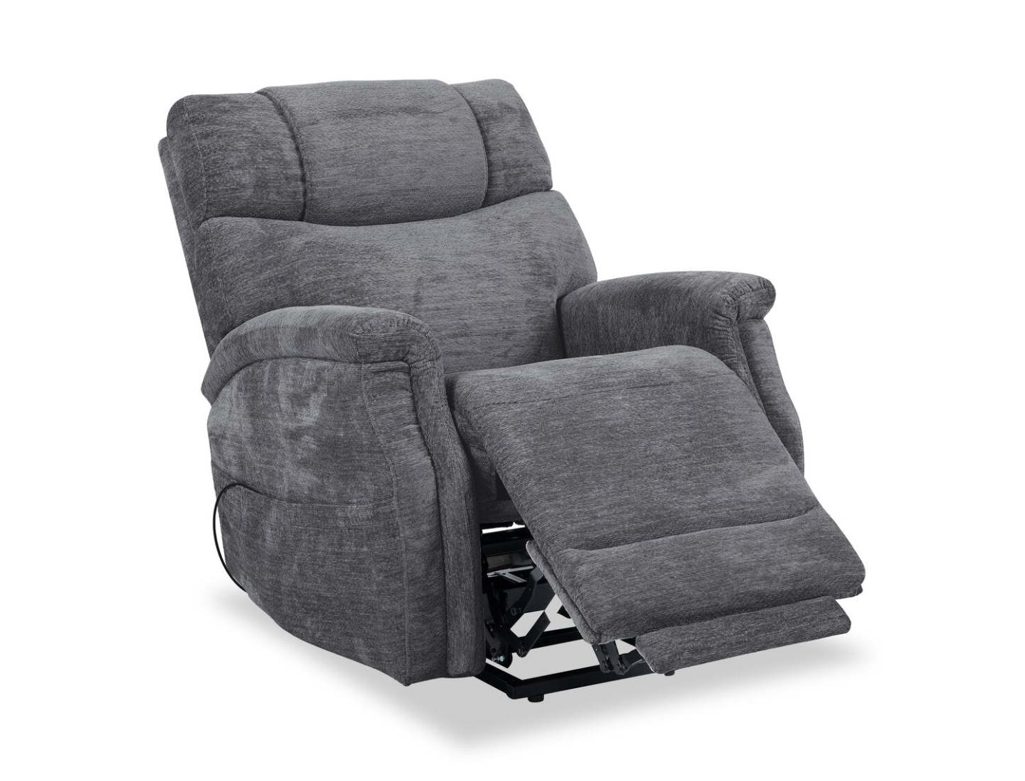 Claire 34 Fauteuil basculeur à inclinaison électrique en tissu de chenille - gris granite