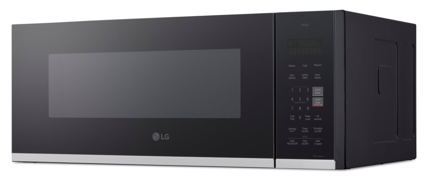 LG 1,3 Cu. Fort. Four à micro-ondes intelligent à profil bas - MVEF1323F | Quatre à micro-ondes à hotte intégrée intelligente à profil bas LG de 1,3 pi3 - MVEF1323F | MVEF132F