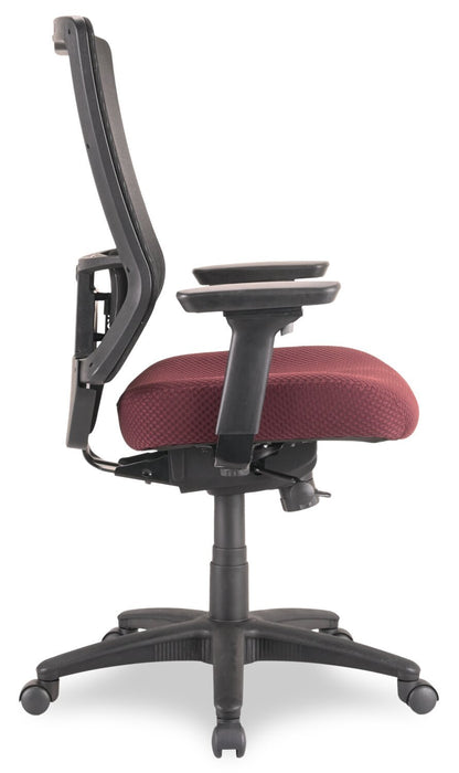Tempur-Pedic Remy 26,8” Office Chair - Burgundy with Mesh Back | Chaise de bureau Remy de Tempur-Pedic de 26,8 po - bourgogne avec dossier en maille