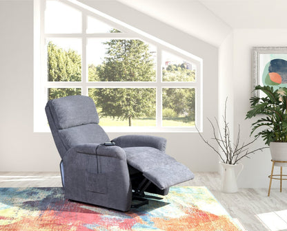 Fauteuil basculeur à inclinaison électrique Ruben de 32 po en tissu chenille - gris