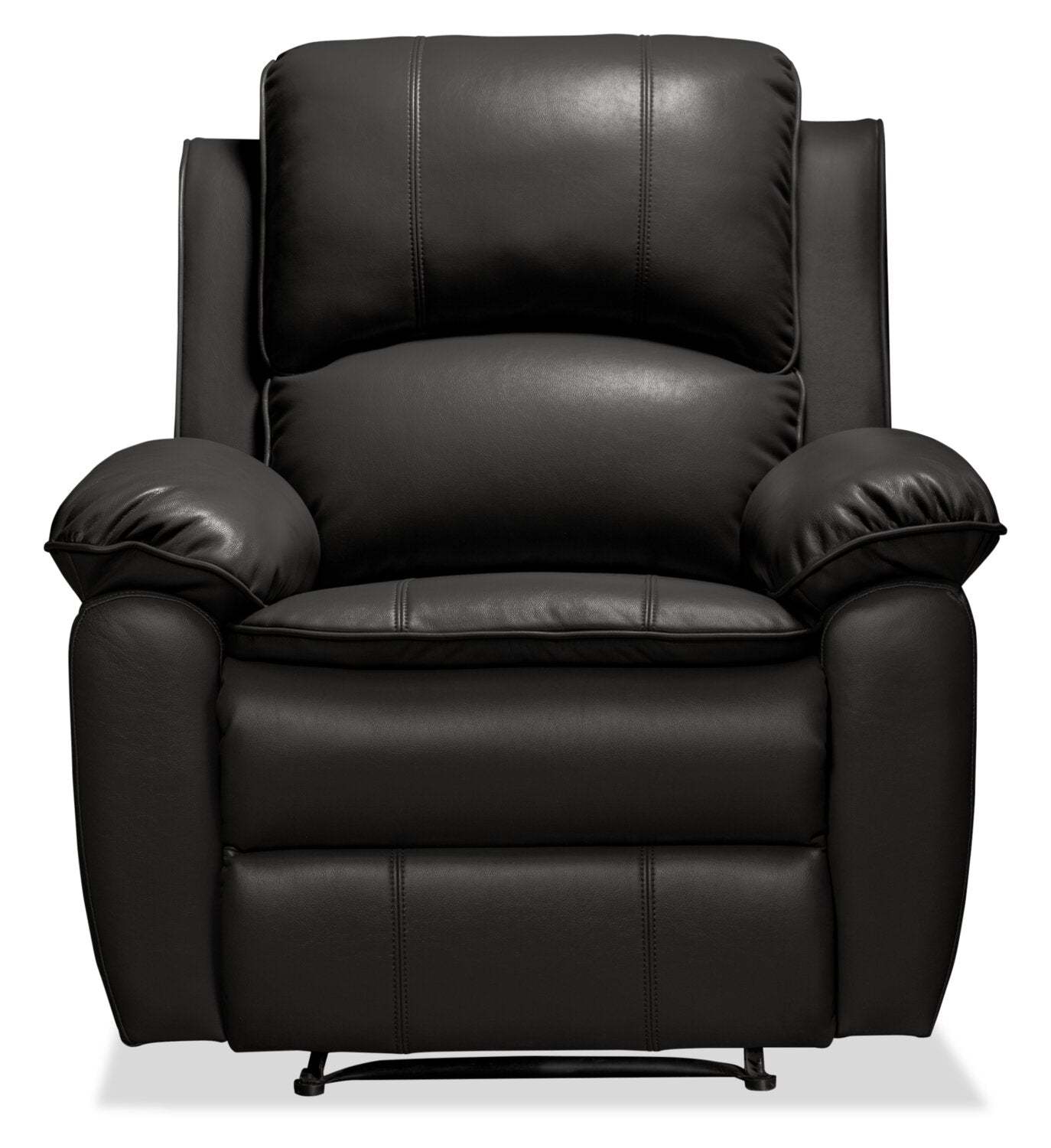 Fauteuil inclinable Chandler de 37 po en tissu d'apparence cuir - gris