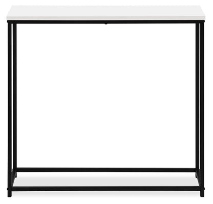 Alma 31.5 Modern Sofa Table - White with Black Metal Frame|Table de salon moderne Alma de 31,5 po - blanche avec armature en métal noir