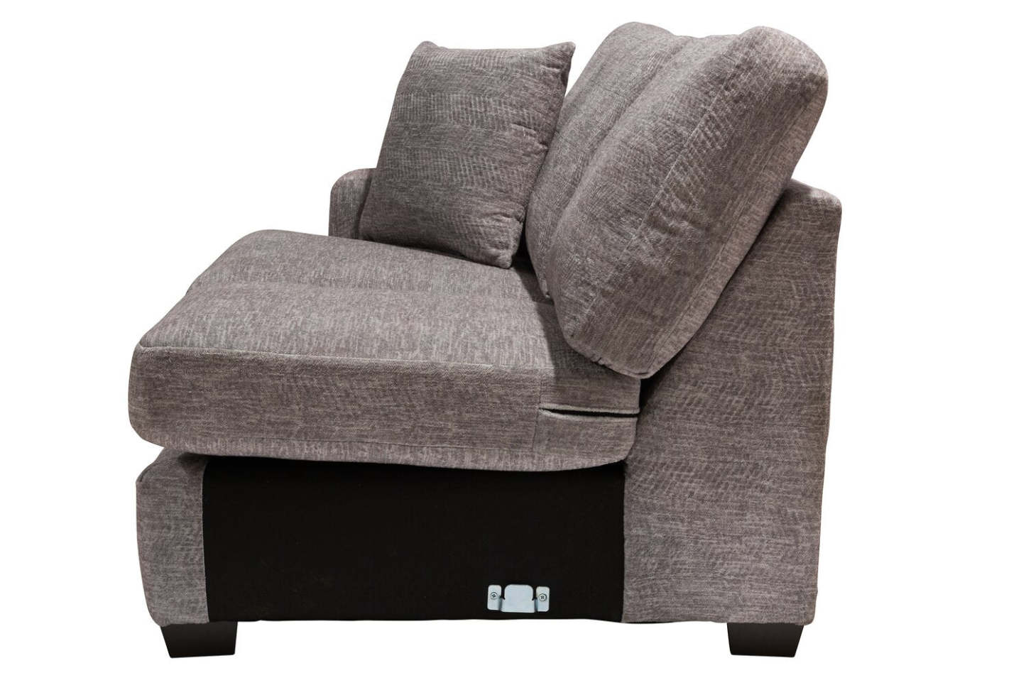 Sofa sectionnel de droite Luxe 3 pièces fabriqué au Canada en tissu avec coussins amovibles - gris colombe Zaftig