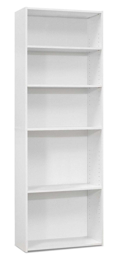Bibliothèque 5 étagères Slade 24.75 - Blanc|Bibliothèque Slade de 24,75 po à 5 tablettes - blanche