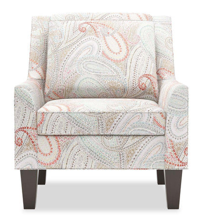 Fauteuil d’appoint club Sofa Lab personnalisable en tissu 29 po avec pattes en bois - Eden multicolore | Made in Canada Sofa Lab Customizable Club 29 Fabric Accent Chair with Wood Legs - Eden Multicolour | CLUB1834
