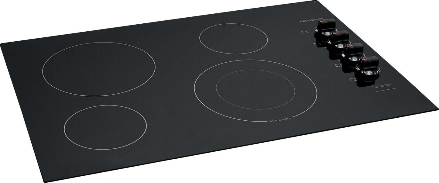 Frigidaire 30 Table de cuisson électrique à 4 éléments - Noir - FFEC3025UB | Surface de cuisson électrique Frigidaire de 30 po à 4 éléments - noire - FFEC3025UB