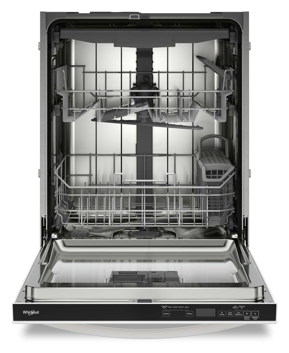 Lave-vaisselle encastré Whirlpool de 24 po et de 44 dBA avec commandes sur le dessus - blanc - WDT550SAPW | Whirlpool 24 44 dBA Built-In Top-Control Dishwasher - White - WDT55…