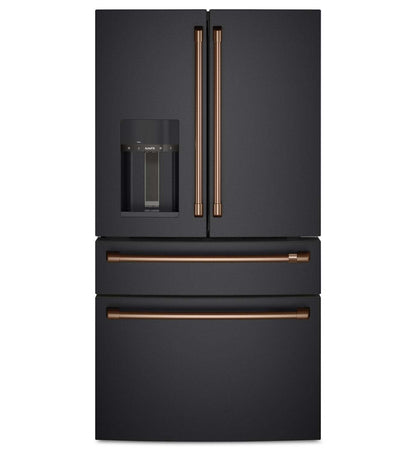 Café Ensemble de 4 poignées en cuivre brossé pour réfrigérateur à portes françaises - CXQB4H4PNCU | Trousse de poignées Café 4 pièces cuivre brossé pour réfrigérateur à portes françaises - CXQB4H4PNCU | CXQB4HCU