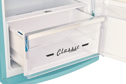 Unique Classic Retro 24 11 Cu Ft. Top Freezer Refrigerator – Ocean Mist Turquoise - UNQ-310L T TM | Réfrigérateur Classic Rétro d’Unique de 24 po et de 11 pi3 à congélateur supérieur - turquoise brume marine - UNQ-310L T TM