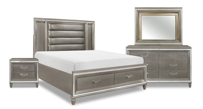 Max 6-Piece King Bedroom Package - Silver | Ensemble de chambre à coucher Max 6 pièces avec très grand lit - Argent | MAX2CKP6