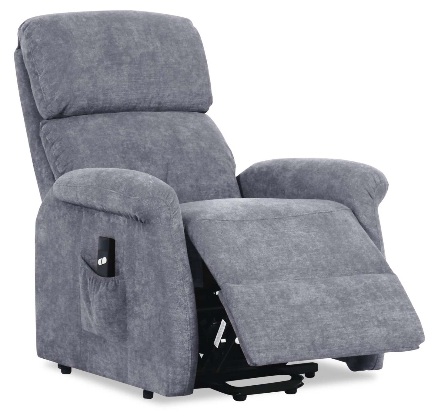 Fauteuil basculeur à inclinaison électrique Ruben de 32 po en tissu chenille - gris