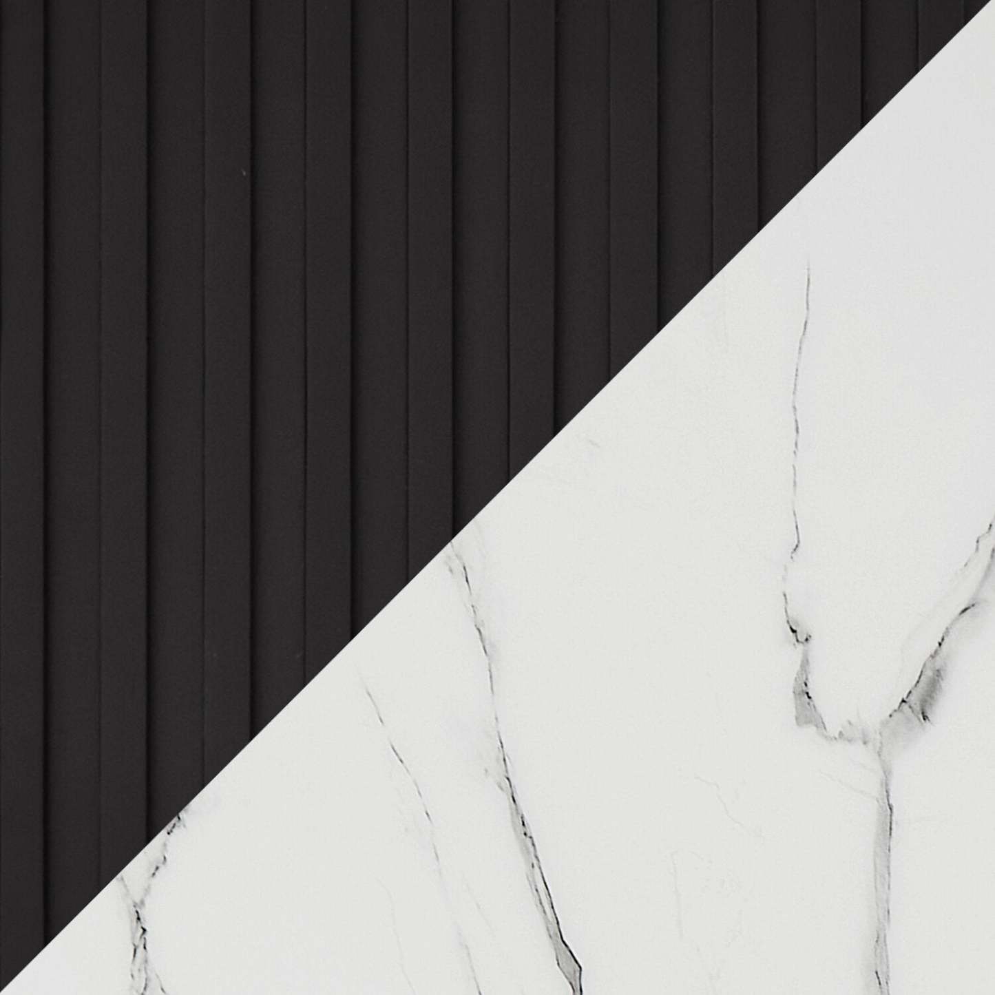 Kort & Co. Capri Dining Table with Marble-Look Top & Gold Accent, Pedestal Base, 72W - Black/White | Table de salle à manger Capri de Kort & Co. de 72 po (L) avec dessus en imitation de marbre, touches dorées et base piédestal - noire et blanche