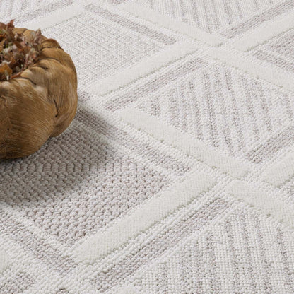 Tapis marocain beige Knox - 6'7 x 9'6 | Tapis Knox beige à motif marocain - 6 pi 7 po x 9 pi 6 po