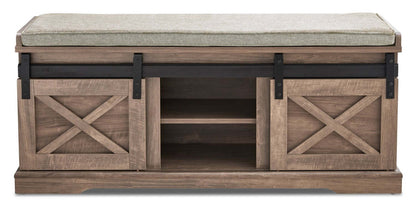 Gavin 47.25 Bench with Shoe Storage - Hazelnut|Banc Gavin de 47,25 po avec rangement pour chaussures - noisette