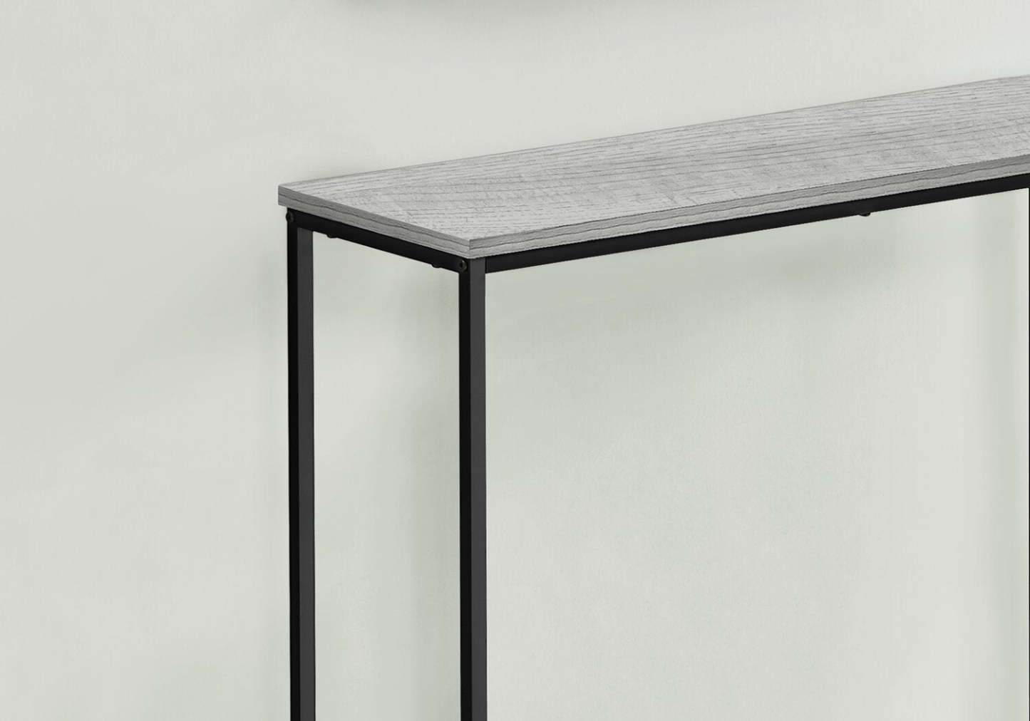 Alma 31.5 Modern Sofa Table - Grey with Black Metal Frame|Table de salon moderne Alma de 31,5 po - grise avec armature en métal noir