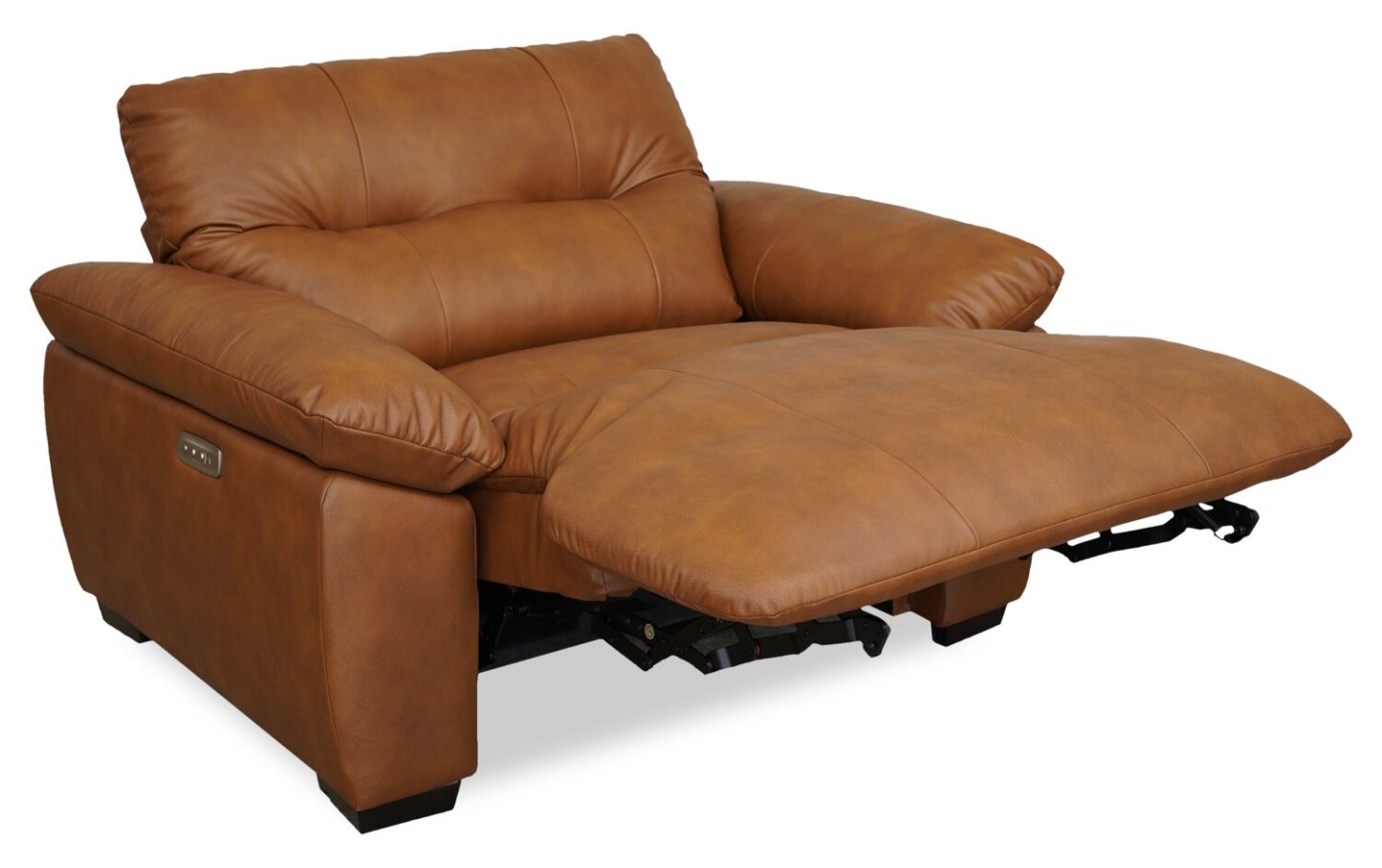 Bello 51.6 Leather-Look Fabric Power Reclining Chair - Brown | Fauteuil inclinable électrique Bello de 51,6 po en tissu aspect cuir - brun
