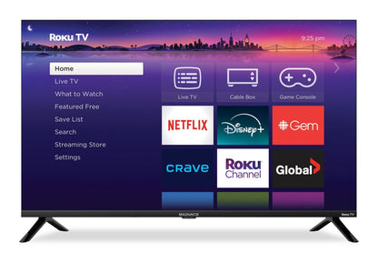 MAGNAVOX 32 MRTQ QLED Quantum Dot FHD Smart Roku TV (MRTQ3206) | Téléviseur intelligent QLED MAGNAVOX MRTQ FHD de 32 po avec boîtes quantiques et Roku TVMC (MRTQ3206)