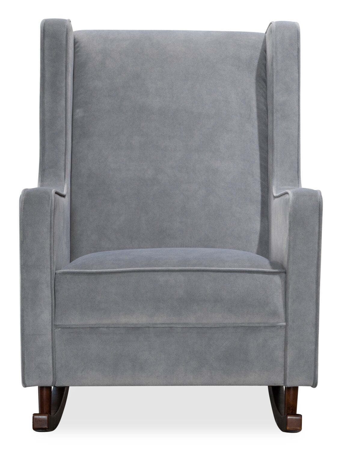 Chaise à bascule Sherri 29,5 avec pieds traîneau en bois - Gris | Fauteuil berçant Sherri de 29,5 po avec pieds de style traîneau en bois - gris