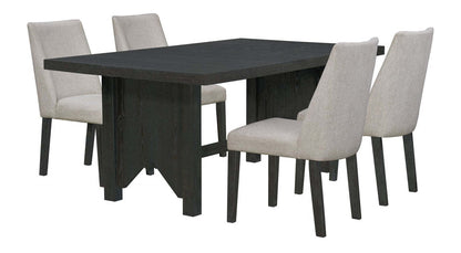 Chaise de salle à manger Emery en tissu de polyester - grise