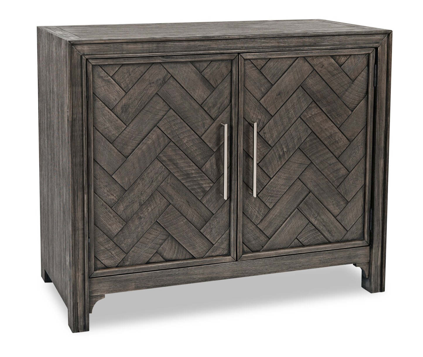 Armoire d'appoint en bois massif Keena 40 - Gris|Armoire décorative Keena de 40 po en bois massif - grise