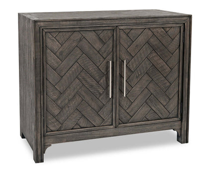 Armoire d'appoint en bois massif Keena 40 - Gris|Armoire décorative Keena de 40 po en bois massif - grise