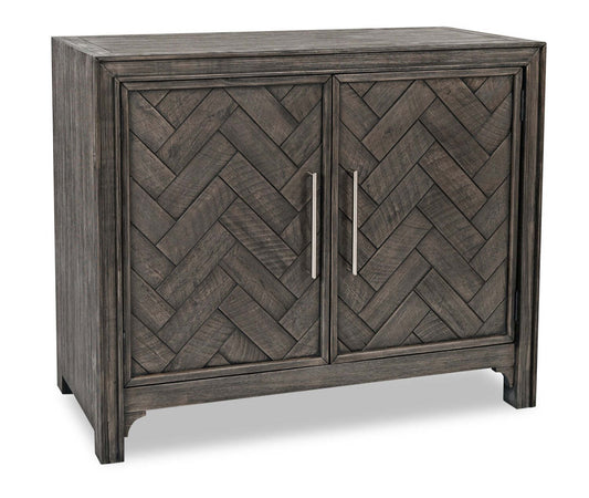 Armoire d'appoint en bois massif Keena 40 - Gris|Armoire décorative Keena de 40 po en bois massif - grise