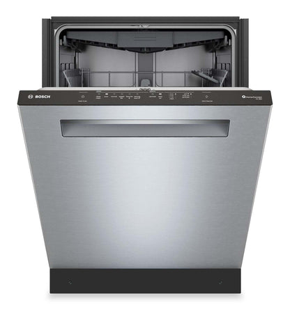 Lave-vaisselle encastré Bosch de série 500 de 24 po de 44 dBA - acier brossé résistant aux traces de doigts - SHP65DM5N