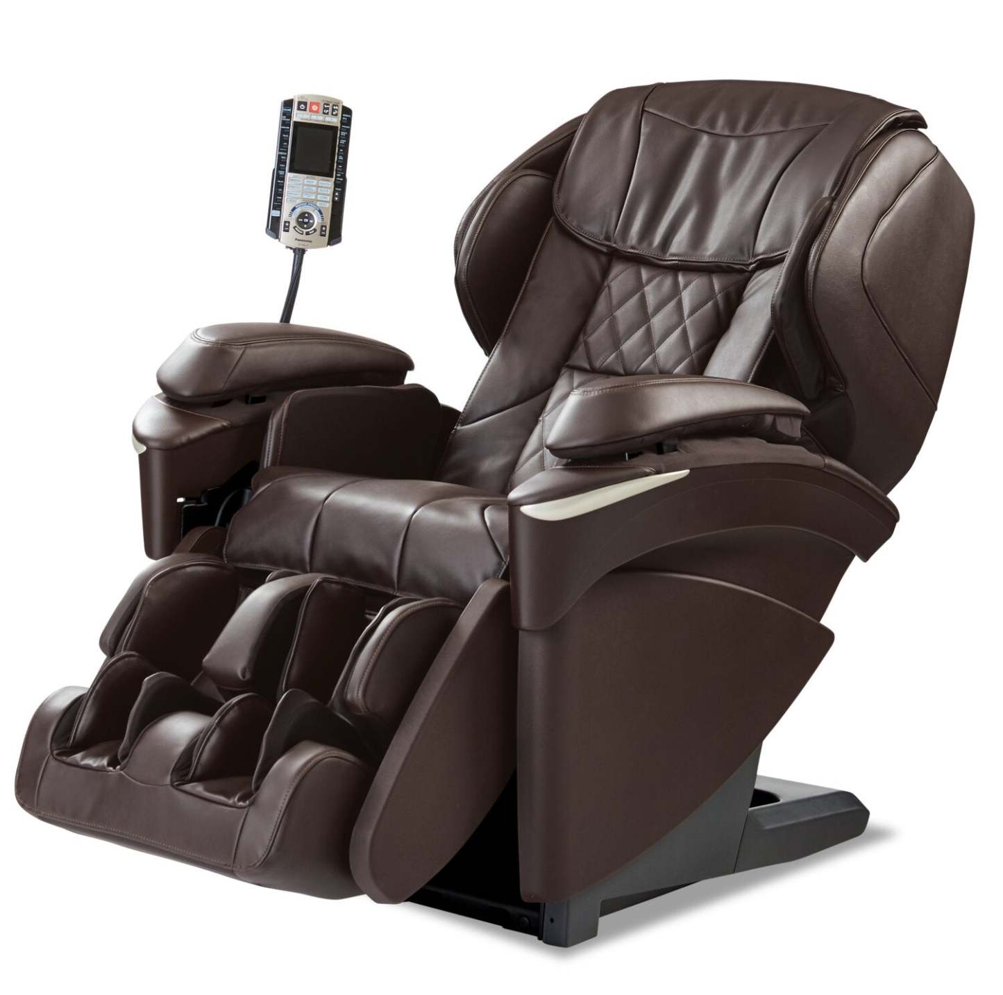 Fauteuil inclinable de massage Panasonic Real Pro ULTRA Prestige™ 35,4 en cuir synthétique de haute qualité - brun