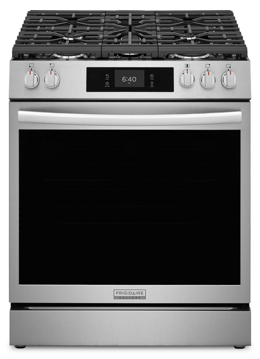 Cuisinière à gaz Frigidaire Gallery de 6 pi³ avec pizza cuite sur pierre - acier inoxydable Smudge-ProofMD - GCFG3070BF